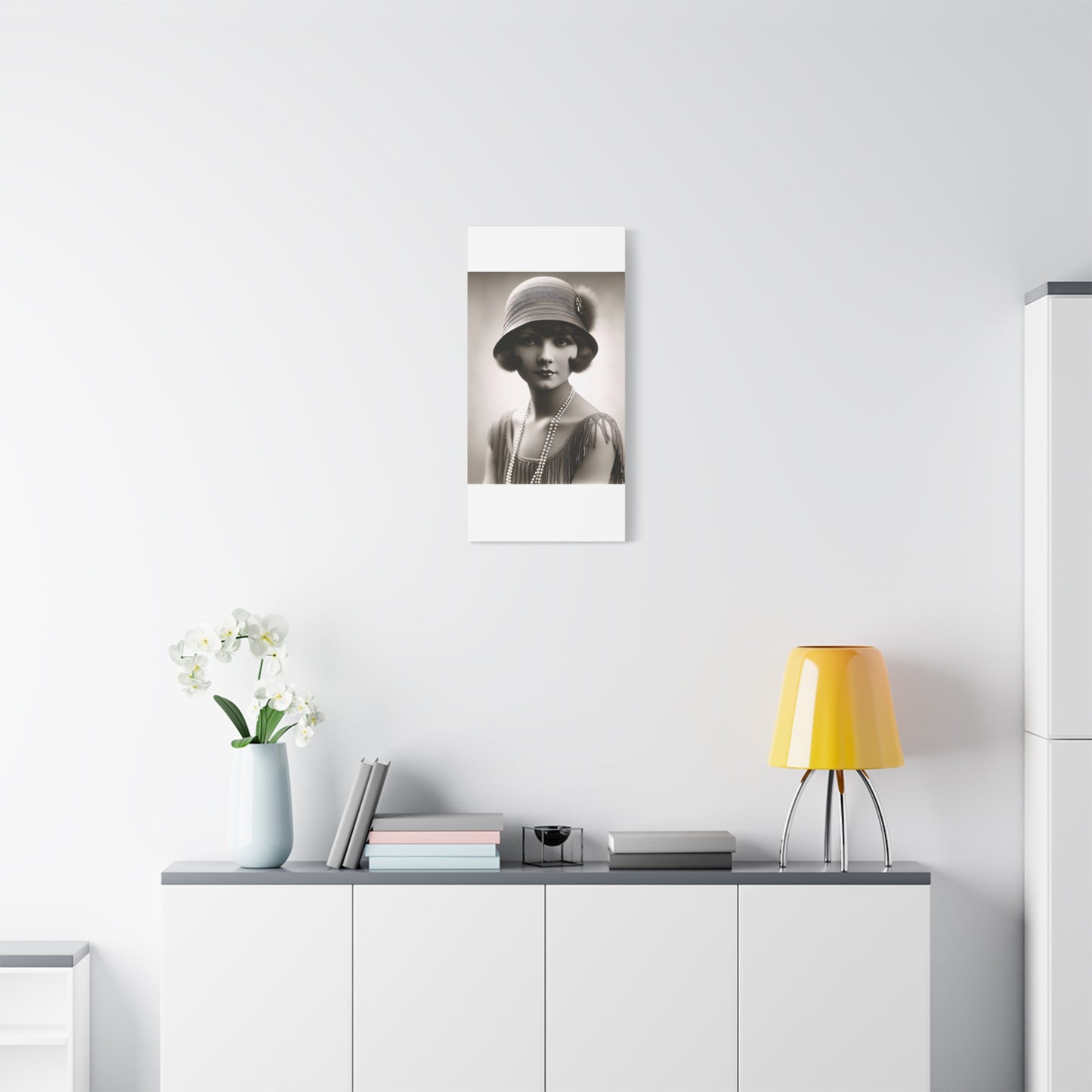 Vintage 1920s Flapper Portrait Canvas