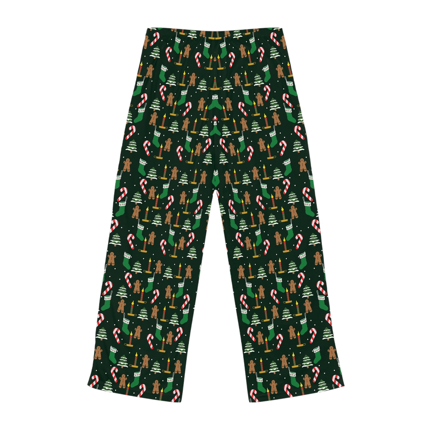 Christmas Gingerbread & Candy Cane Women’s Pajama Pants — Holiday Sleepwear
