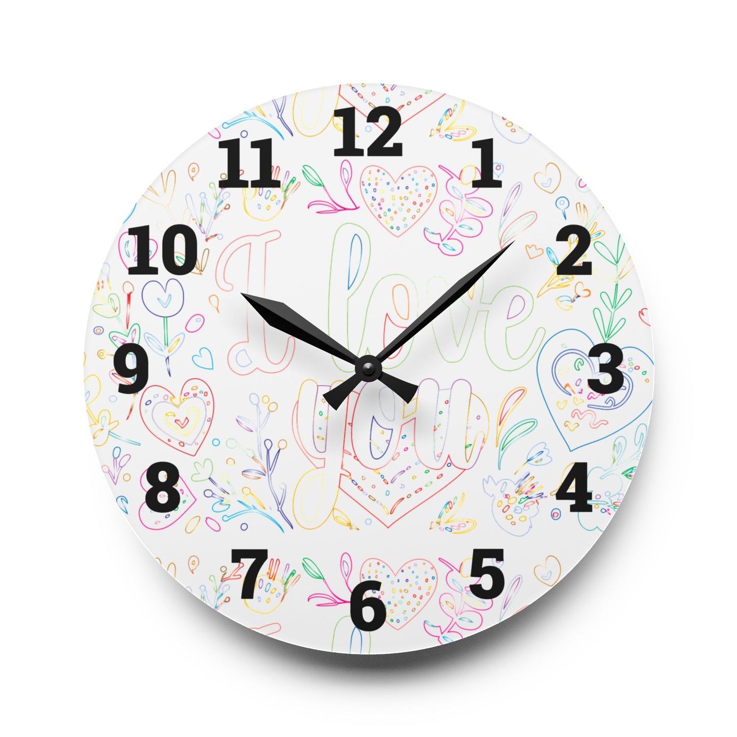 Whimsical Acrylic Wall Clock