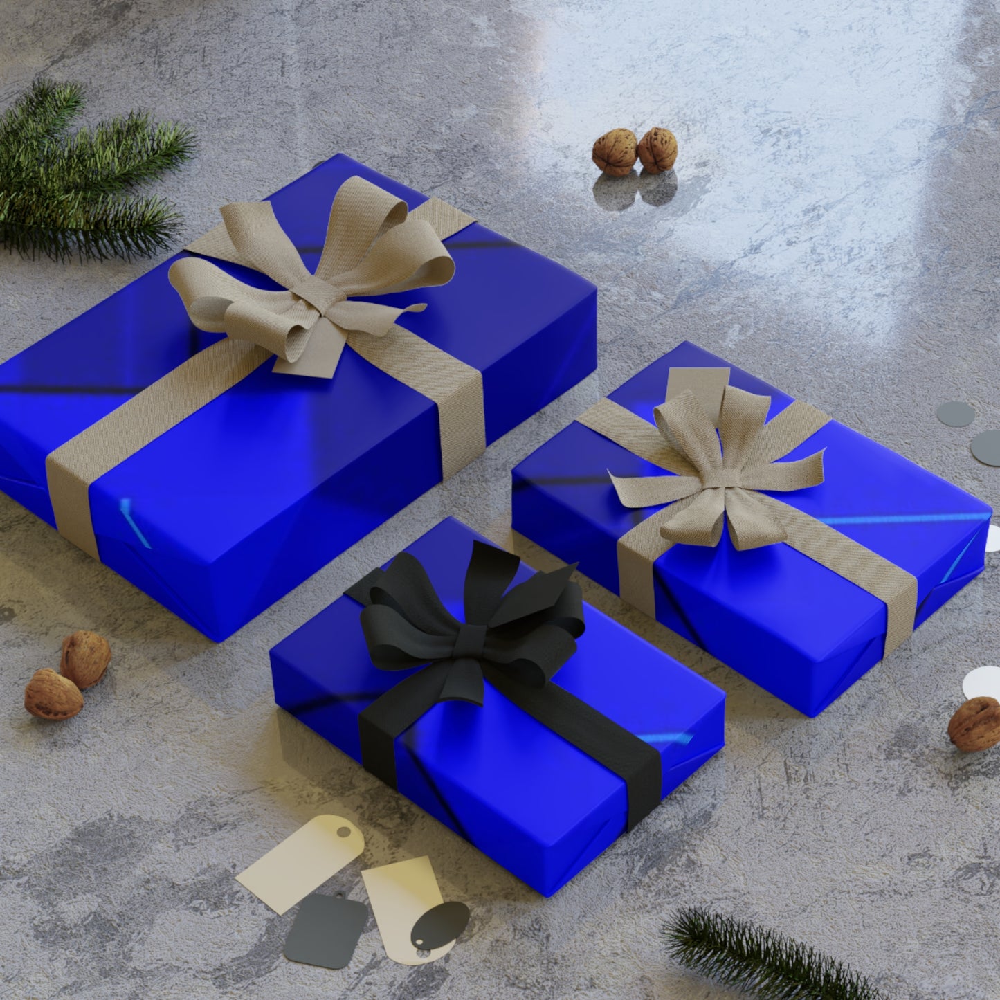 Elegant Blue Gift Wrapping Paper Roll, Beautiful Geometric Design Perfect for Birthdays, Holidays, Weddings, Anniversaries, and [...]
