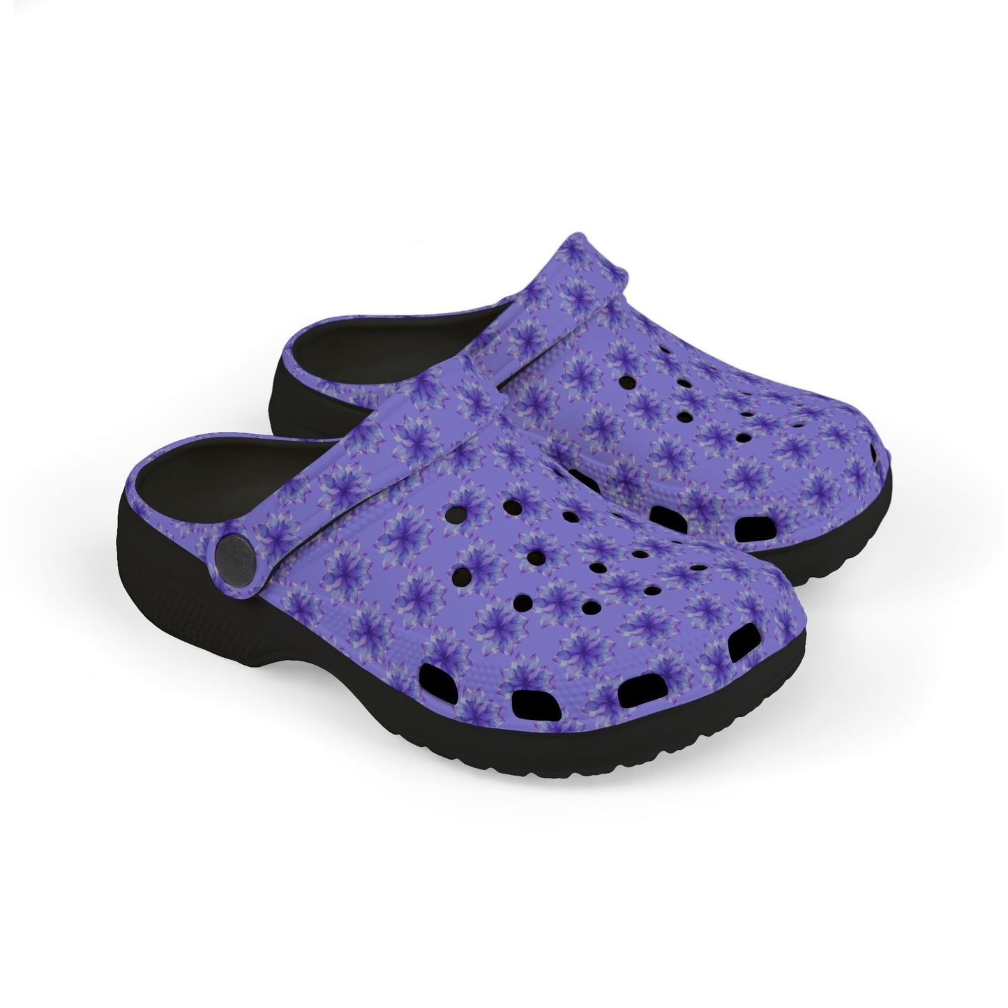 Kids Purple Tie-Dye EVA Foam Clogs — Lightweight Waterproof Garden & Play Shoes
