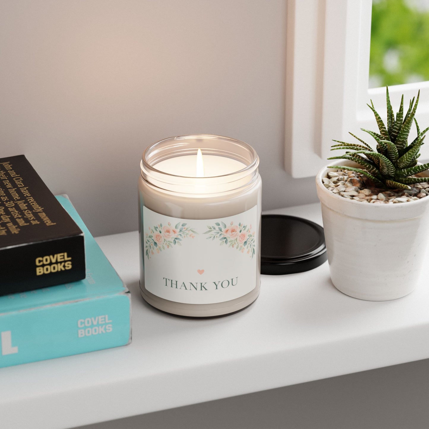Thank You Floral Soy Candle — 9oz Scented Gift Candle