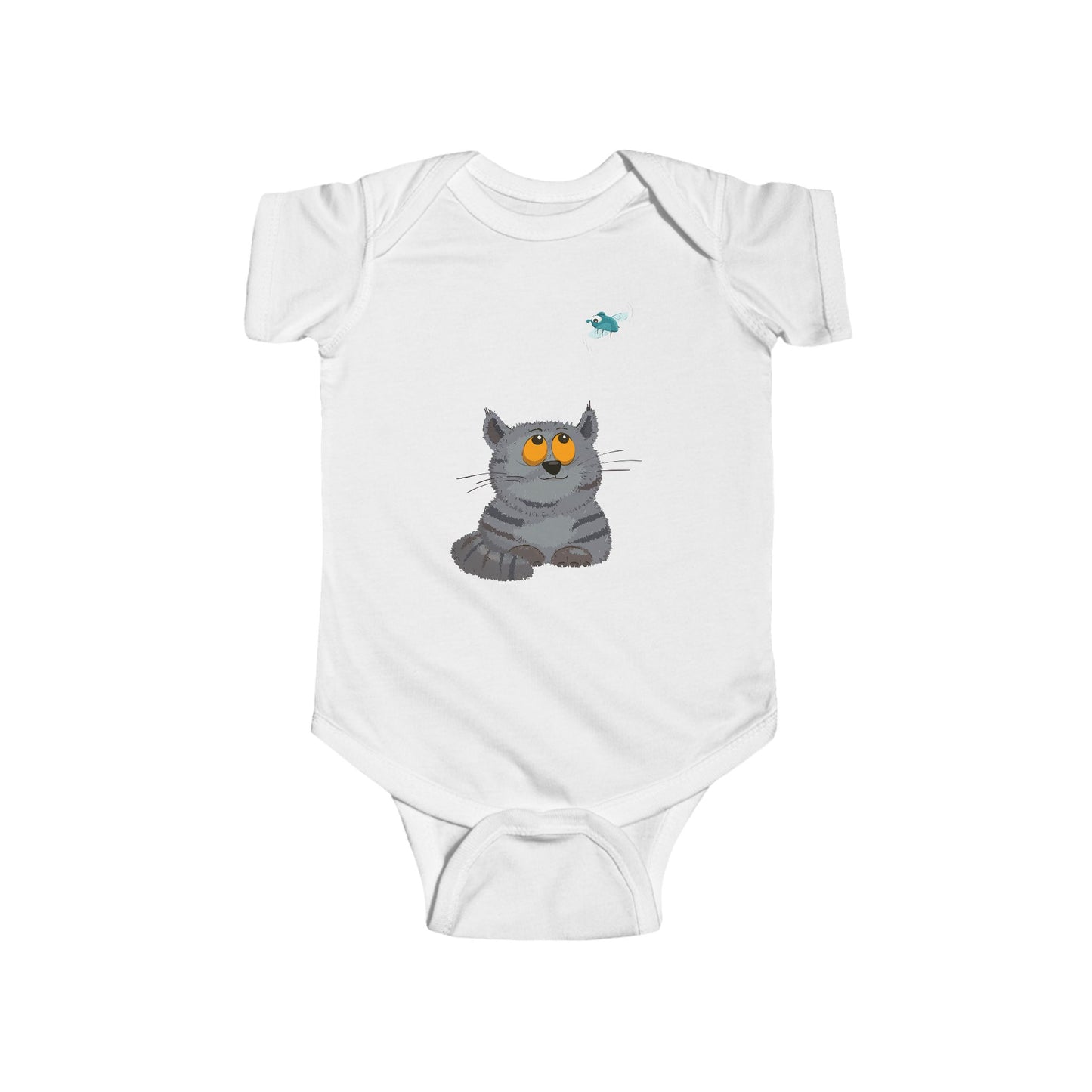 Infant Fine Jersey Bodysuit - Cat
