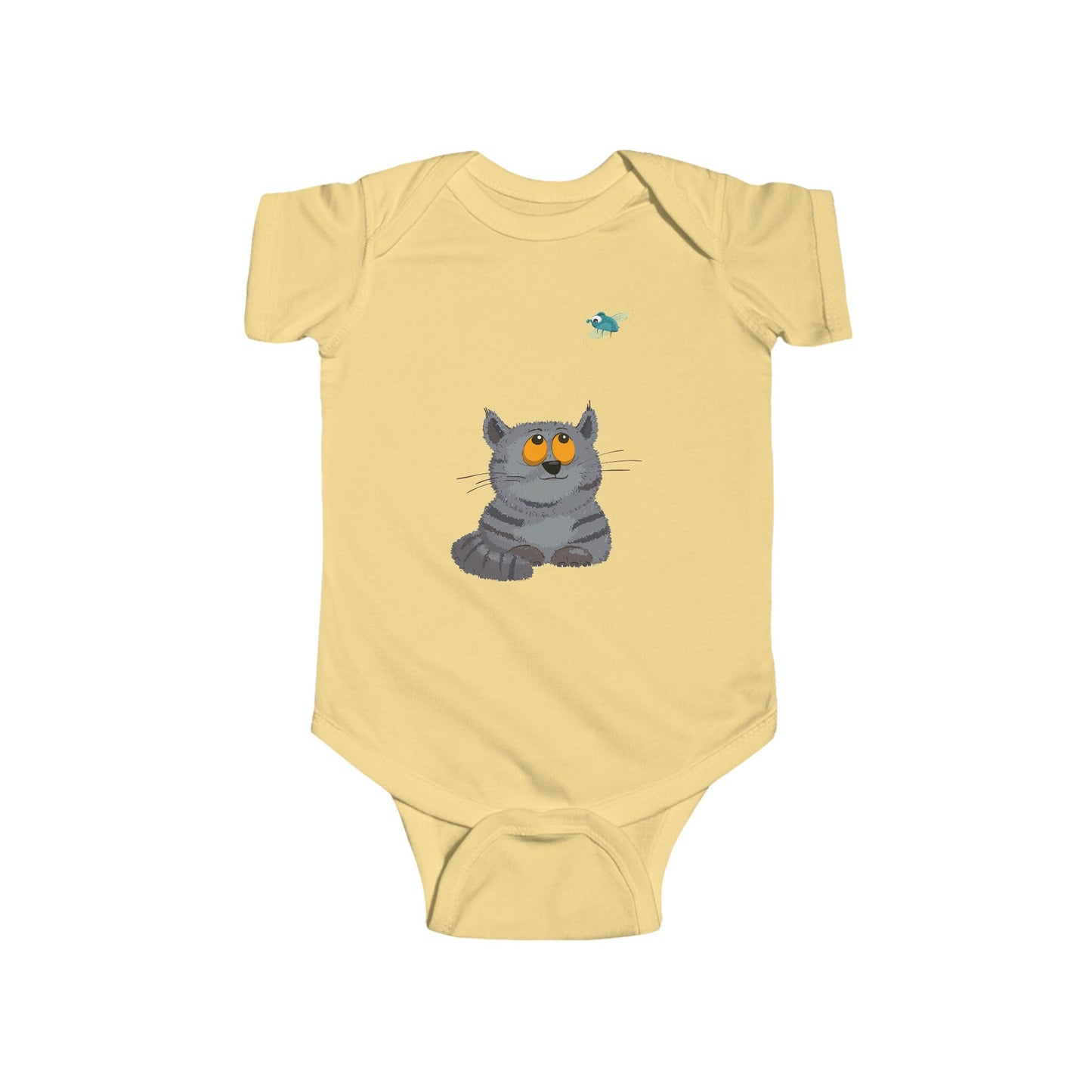 Infant Fine Jersey Bodysuit - Cat