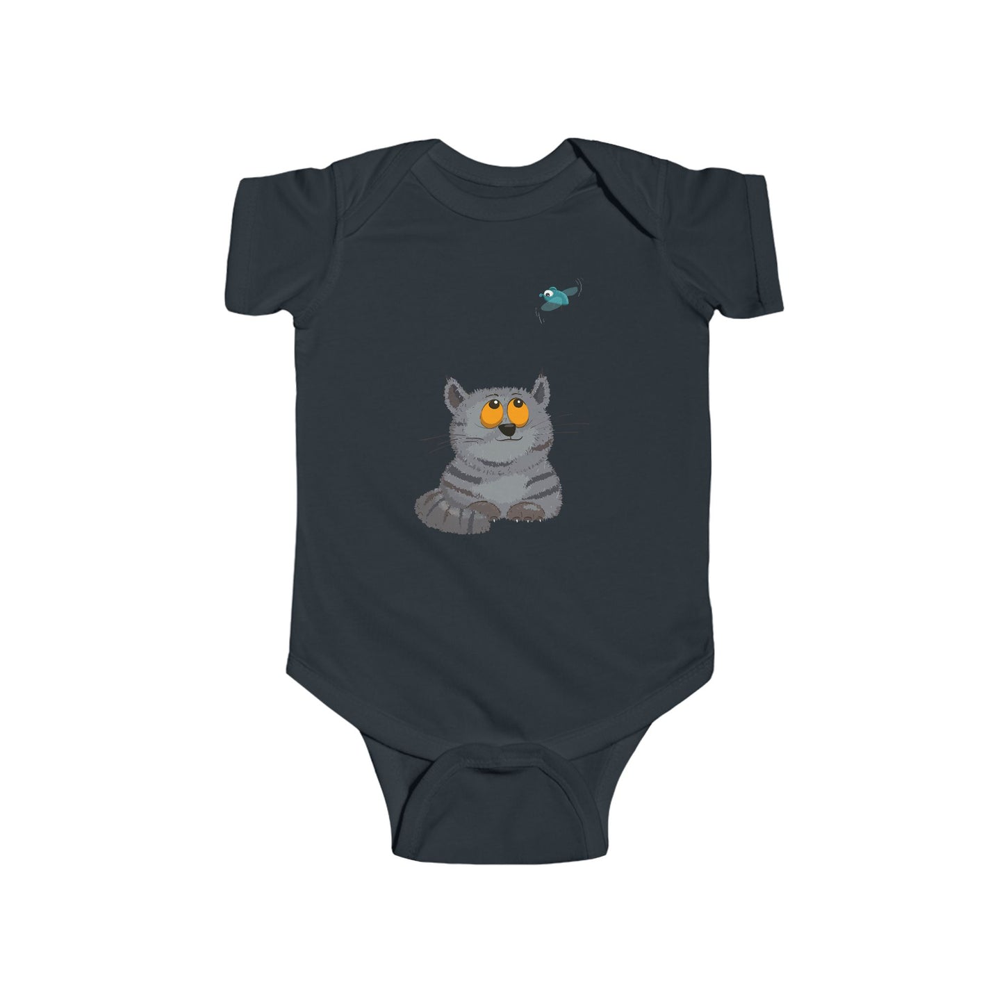 Infant Fine Jersey Bodysuit - Cat