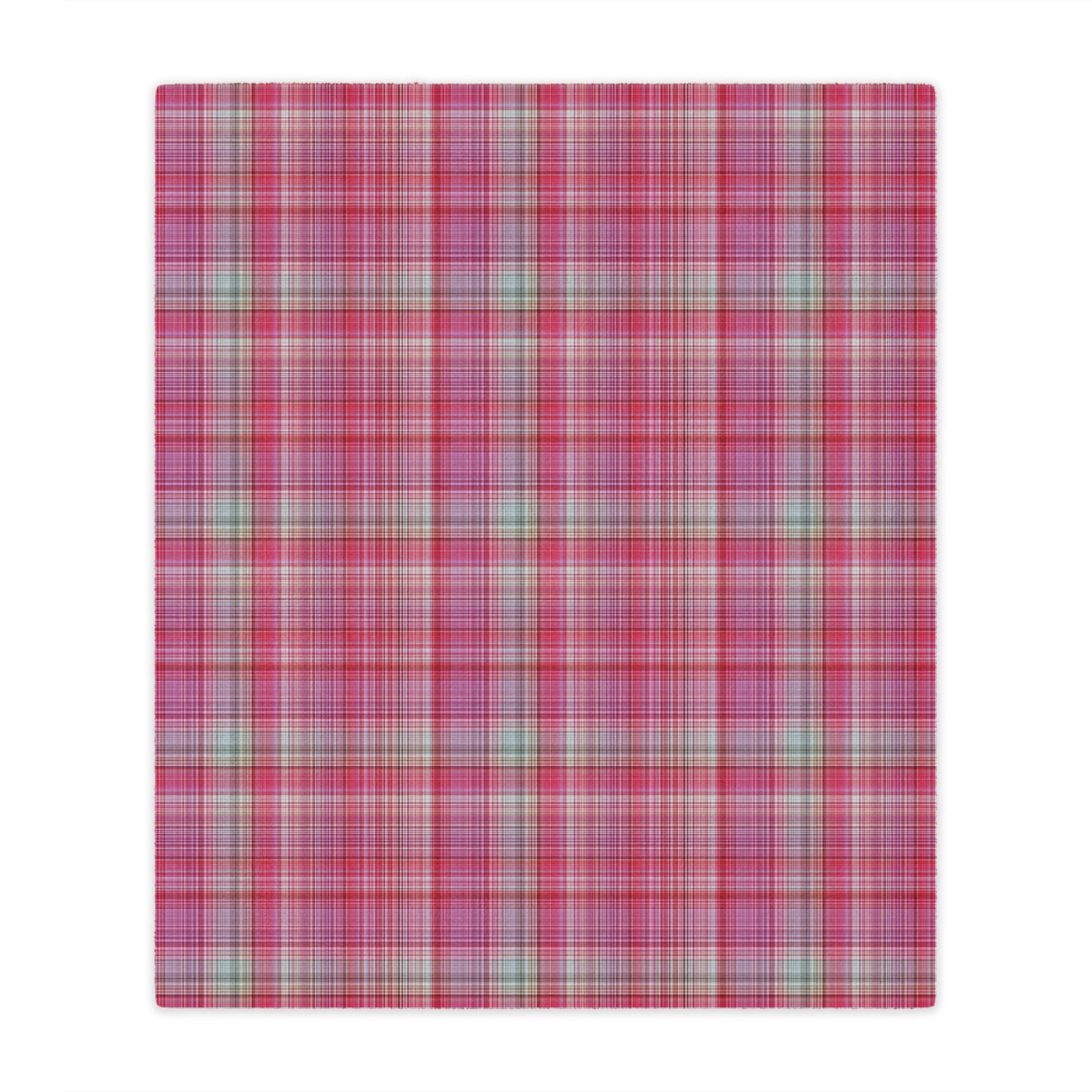 Pink Plaid Minky Blanket - Soft Cozy Throw for Home & Nursery