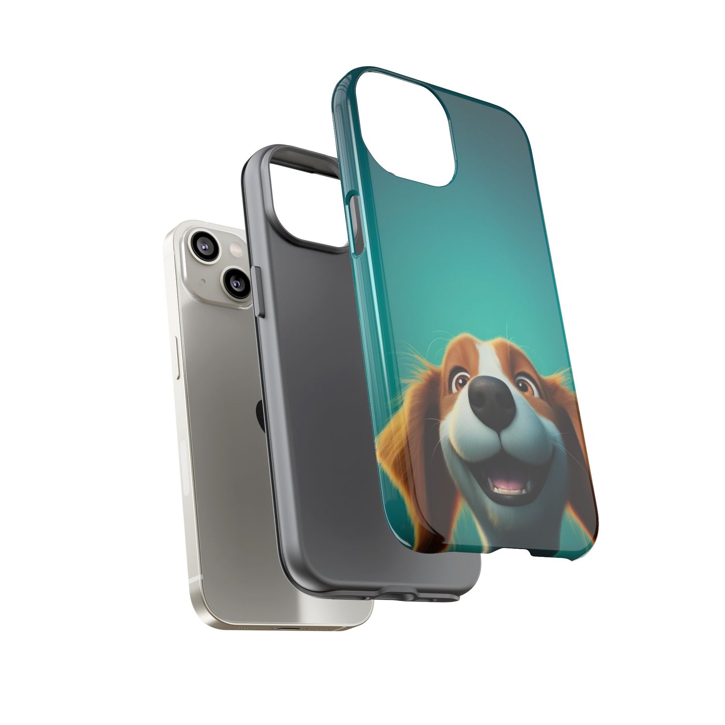 Happy Dog Phone Case — Cute Cartoon Puppy Protective Phone Cover