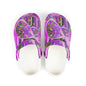 Kids Purple Swirl EVA Foam Clogs — Colorful Psychedelic All-Over Print