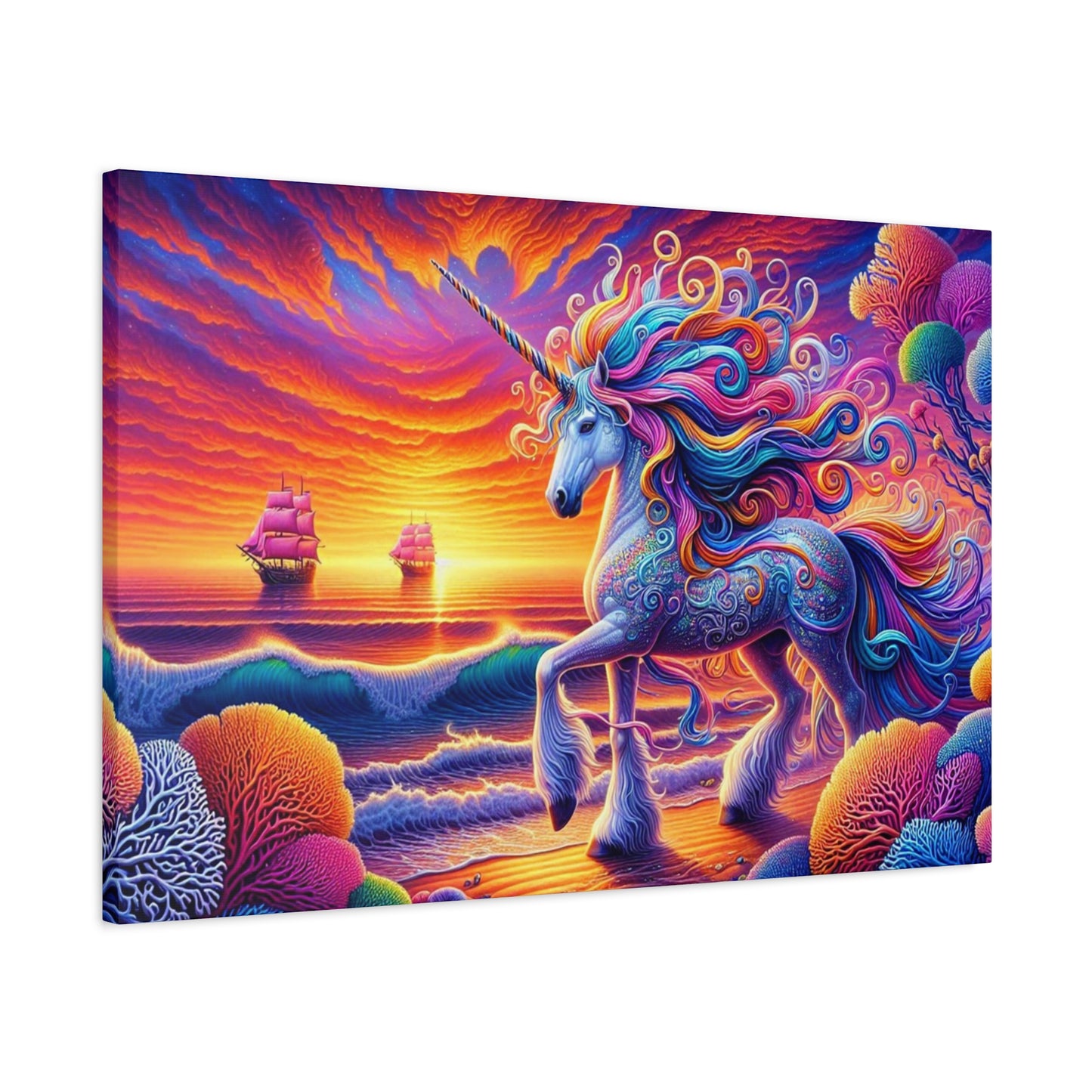 Matte Canvas, Stretched, 1.25"  Unicorn
