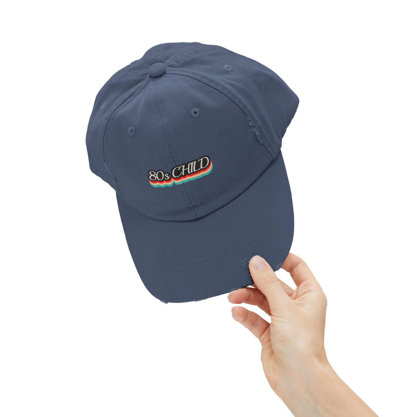 Unisex Distressed Cap- 80s child