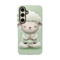 Meditating Lamb Phone Case — Cute Pastel Protective iPhone Cover