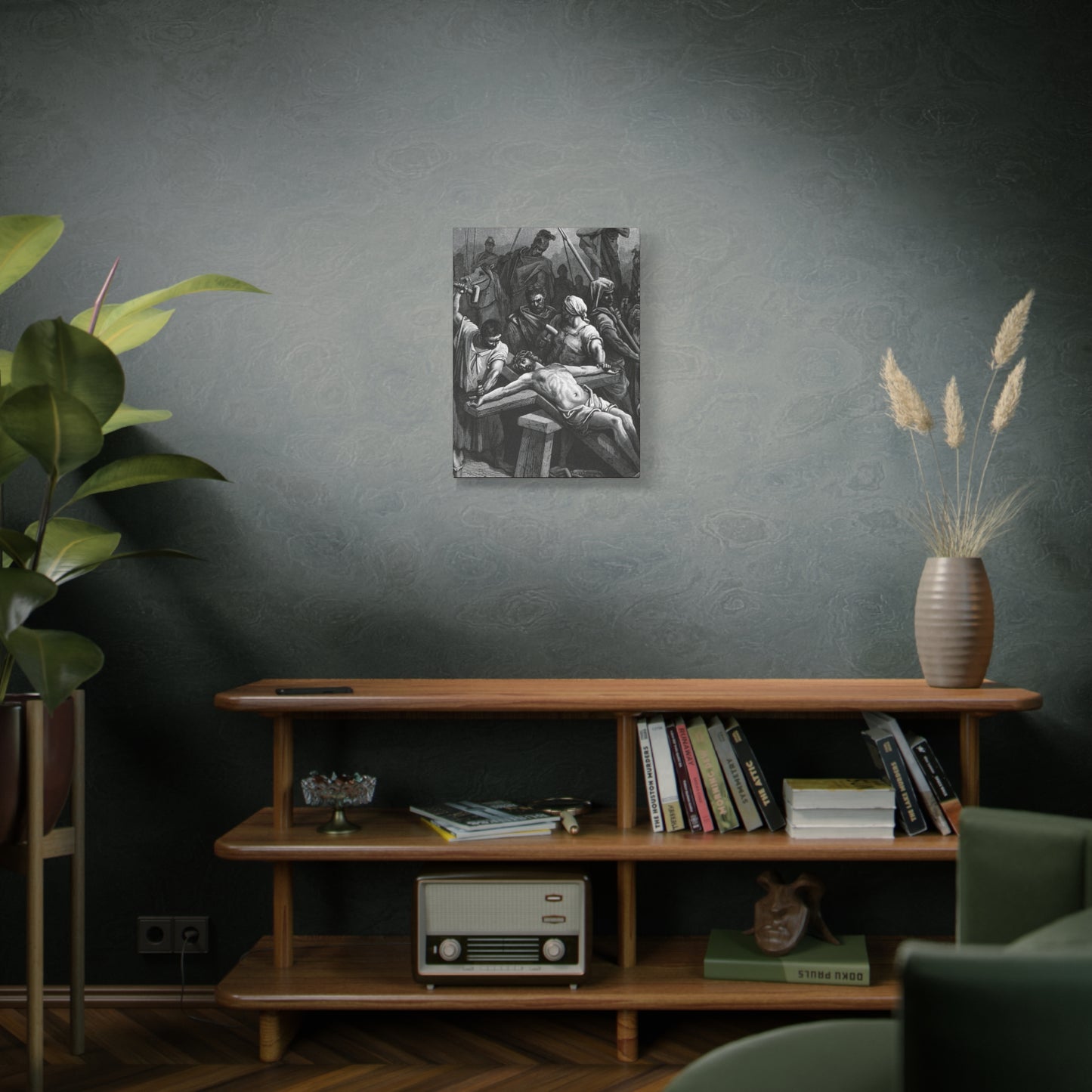 Crucifixion Art Matte Canvas Print – Stretched Religious Wall Decor