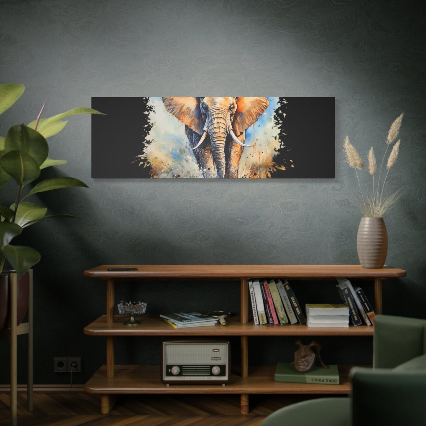 Matte Canvas, Stretched, 1.25" - Elephant