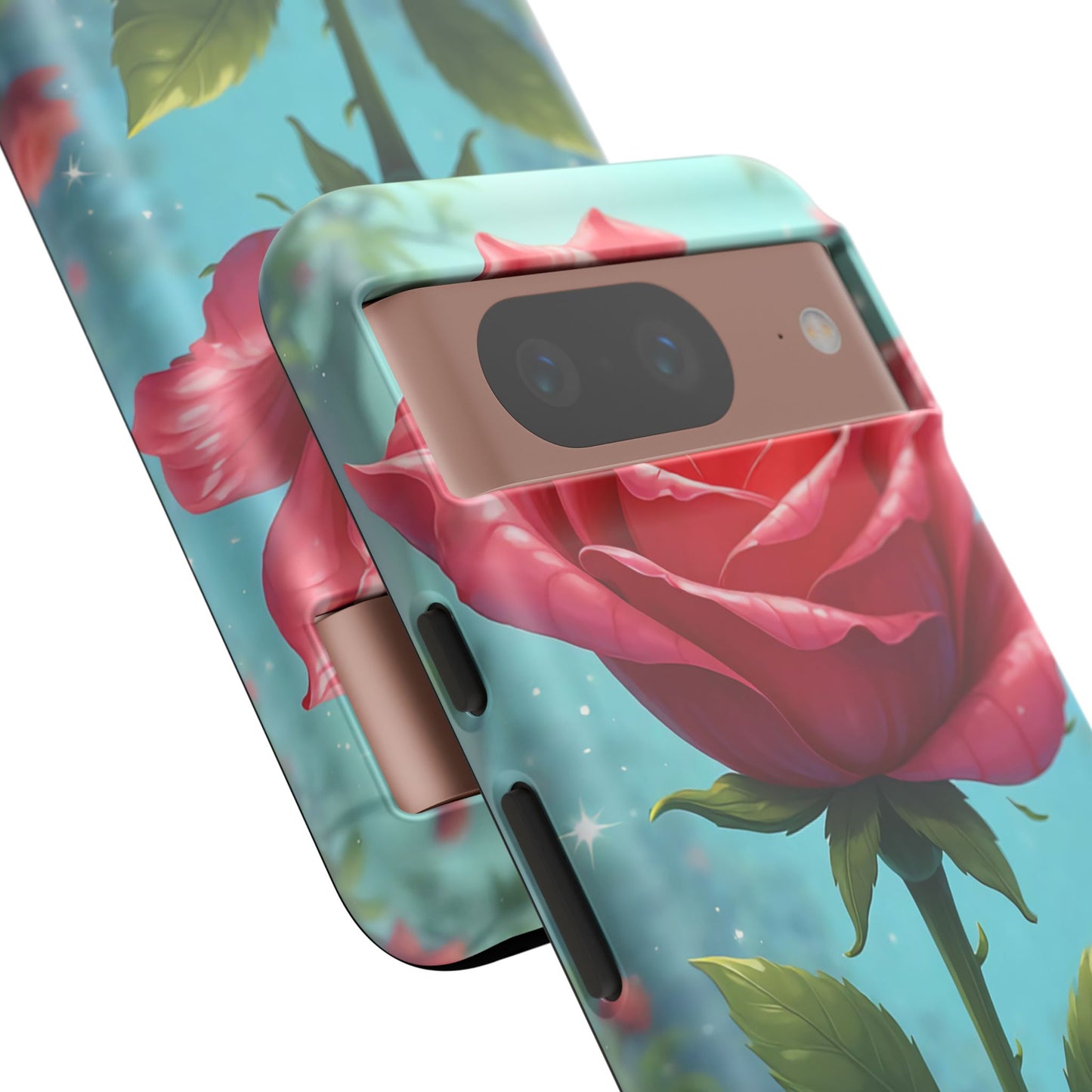 Floral Phone Case, Tough Cases with Elegant Rose Design, Stylish iPhone Cover, Rose Flower Gift for Nature Lovers, Unique Mobile Accessories