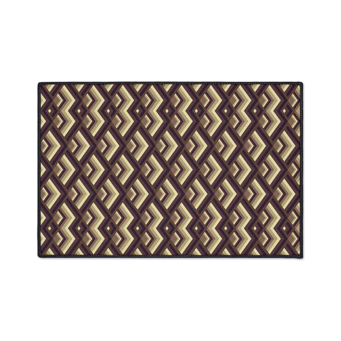Geometric Retro Diamond Heavy-Duty Floor Mat