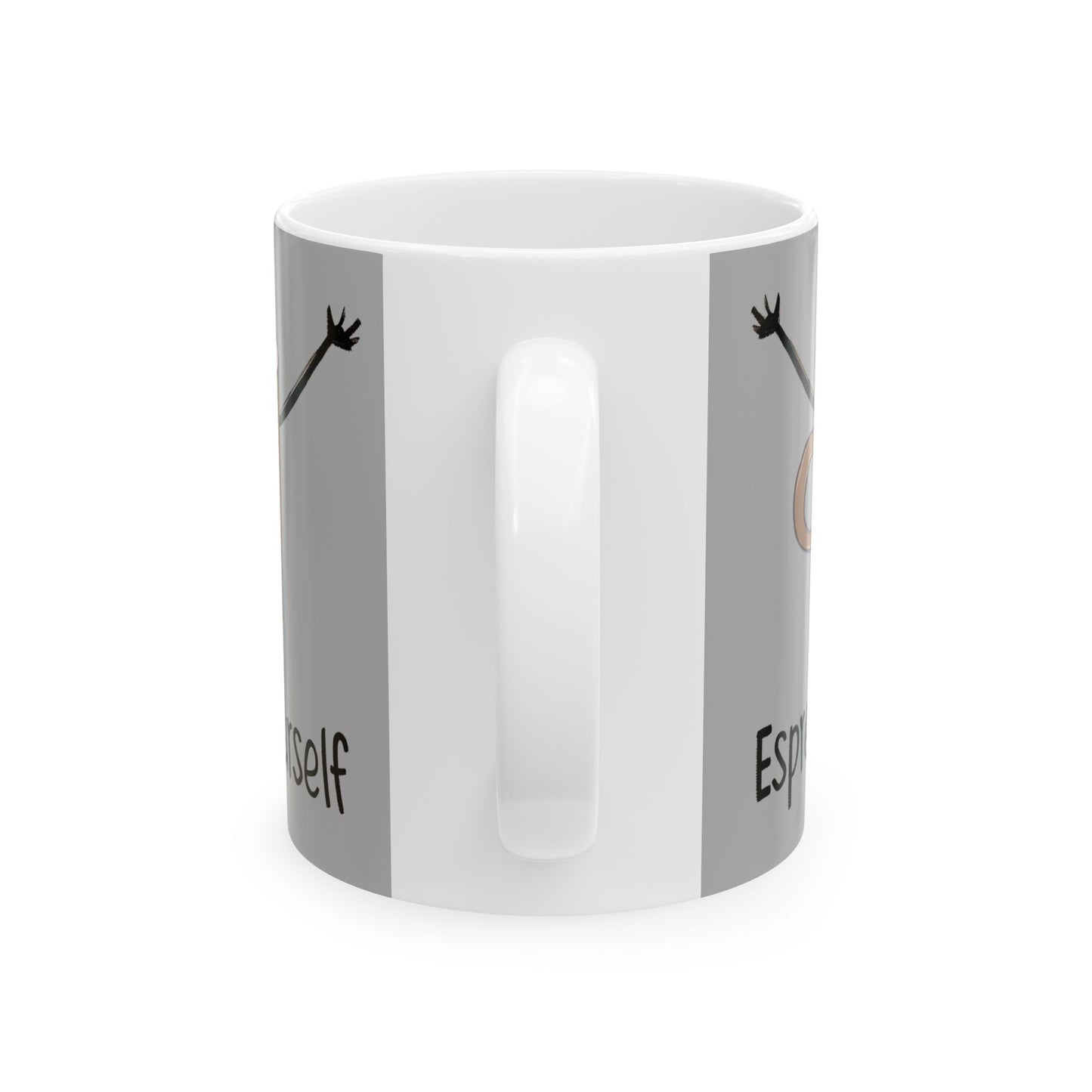Espresso Yourself Funny Coffee Mug — Cute High-Five Coffee Cups (11oz & 15oz)