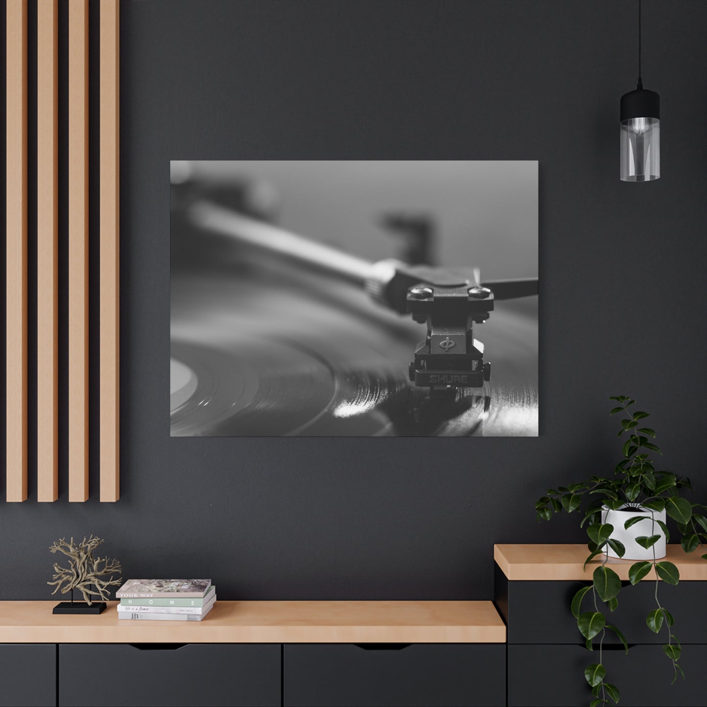 Vinyl Turntable Matte Canvas Print — Stretched 1.25" Wall Art