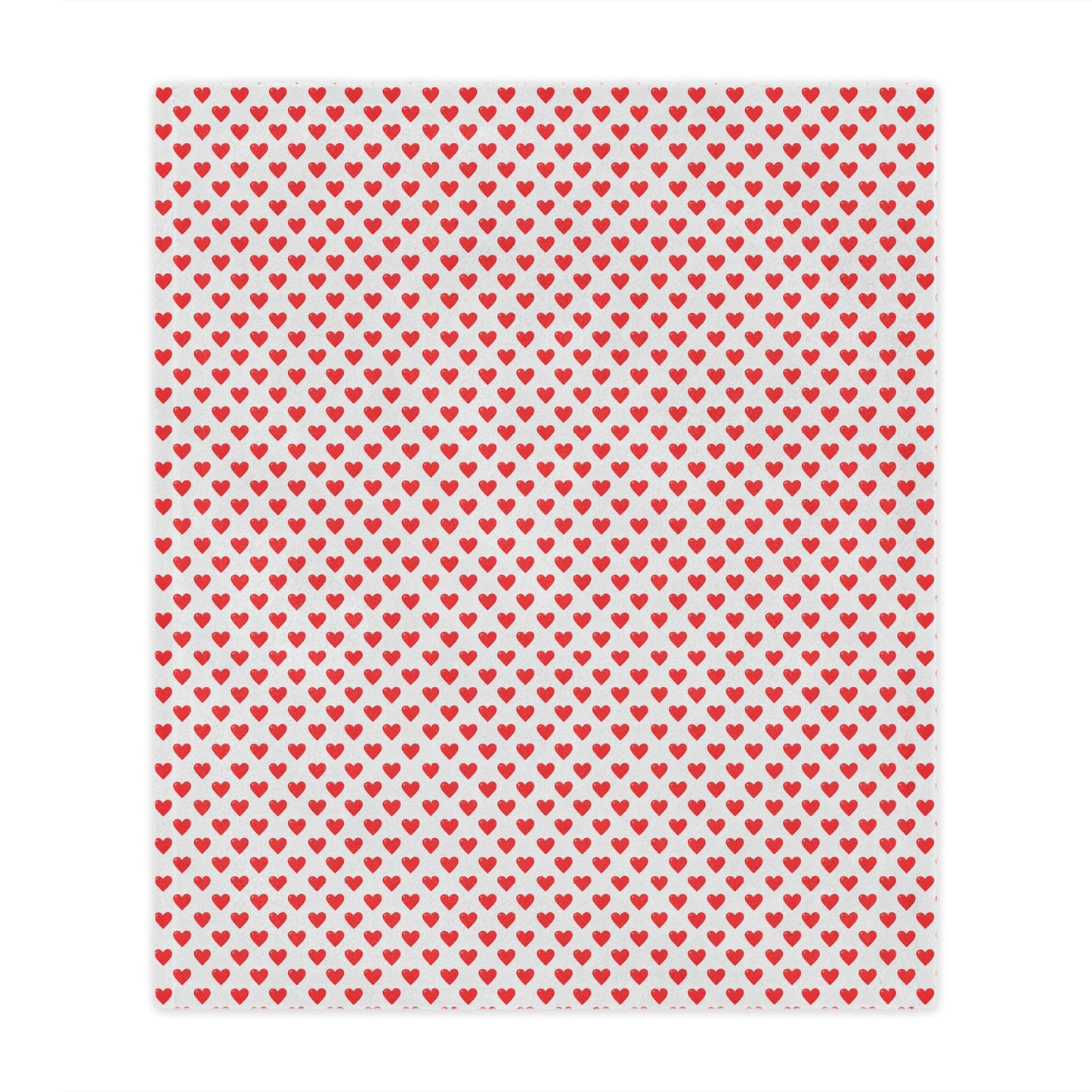 Heart Pattern Minky Blanket — Soft Red Hearts Throw for Valentine's Day & Cozy Gifts