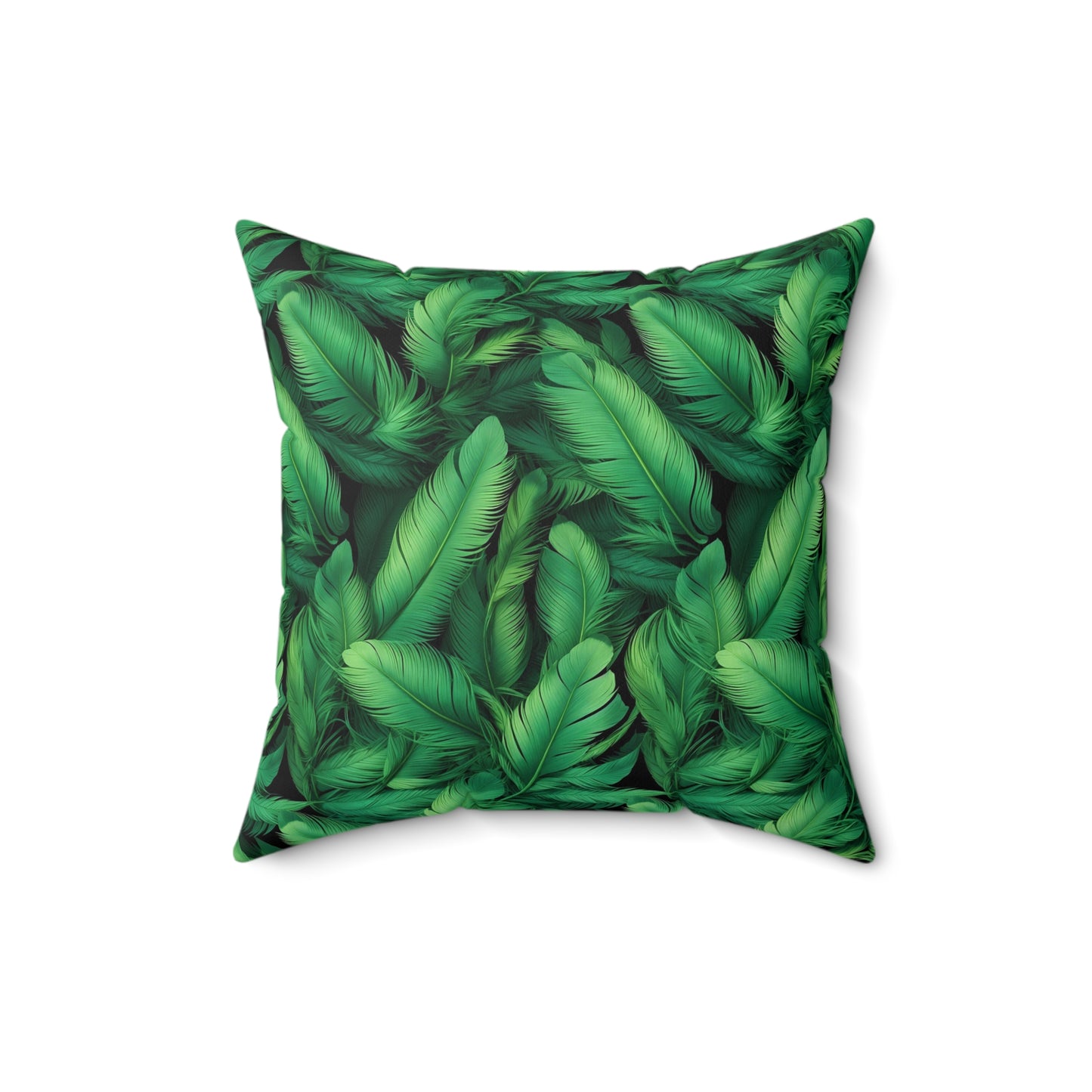 Tropical Leaf Pillow, Green Botanical Cushion, Home Decor, Boho Accent, Gift for Nature Lovers, Living Room Soft Furnishings