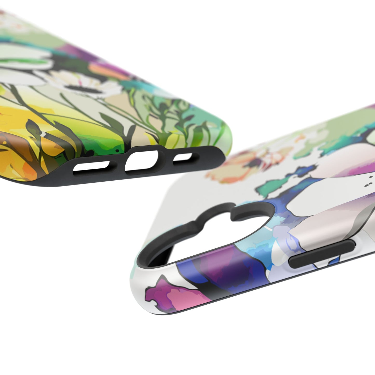 Floral Watercolor Magnetic Phone Case — Impact‑Resistant Protective Cover