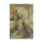 Vintage Cottage Animal Illustration Matte Canvas Print