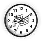Music Notes Wall Clock — Black & White Treble Clef Timepiece for Music Lovers