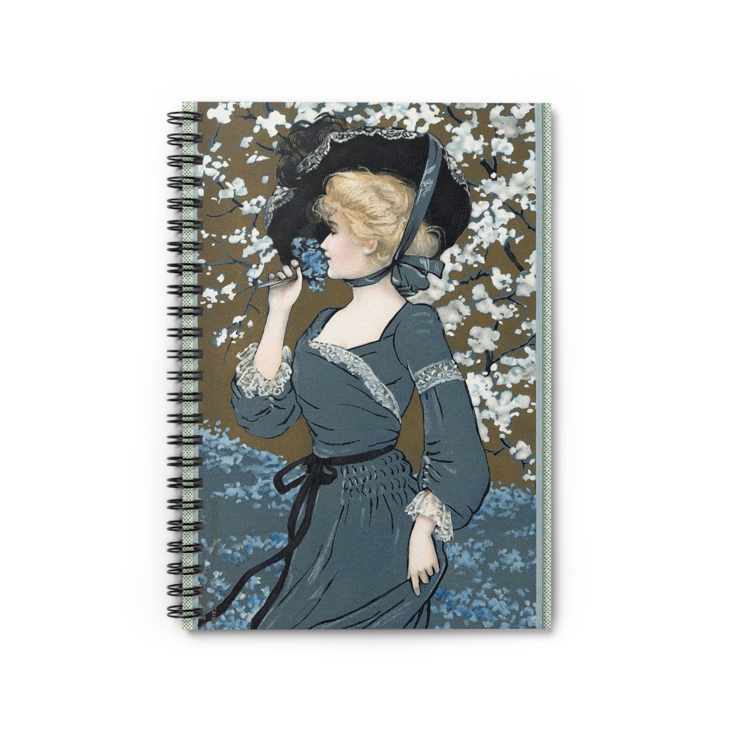 Vintage Floral Spiral Notebook - Ruled Lines, Journal, Planner, Gift for Women, Stationery, Art Notebook