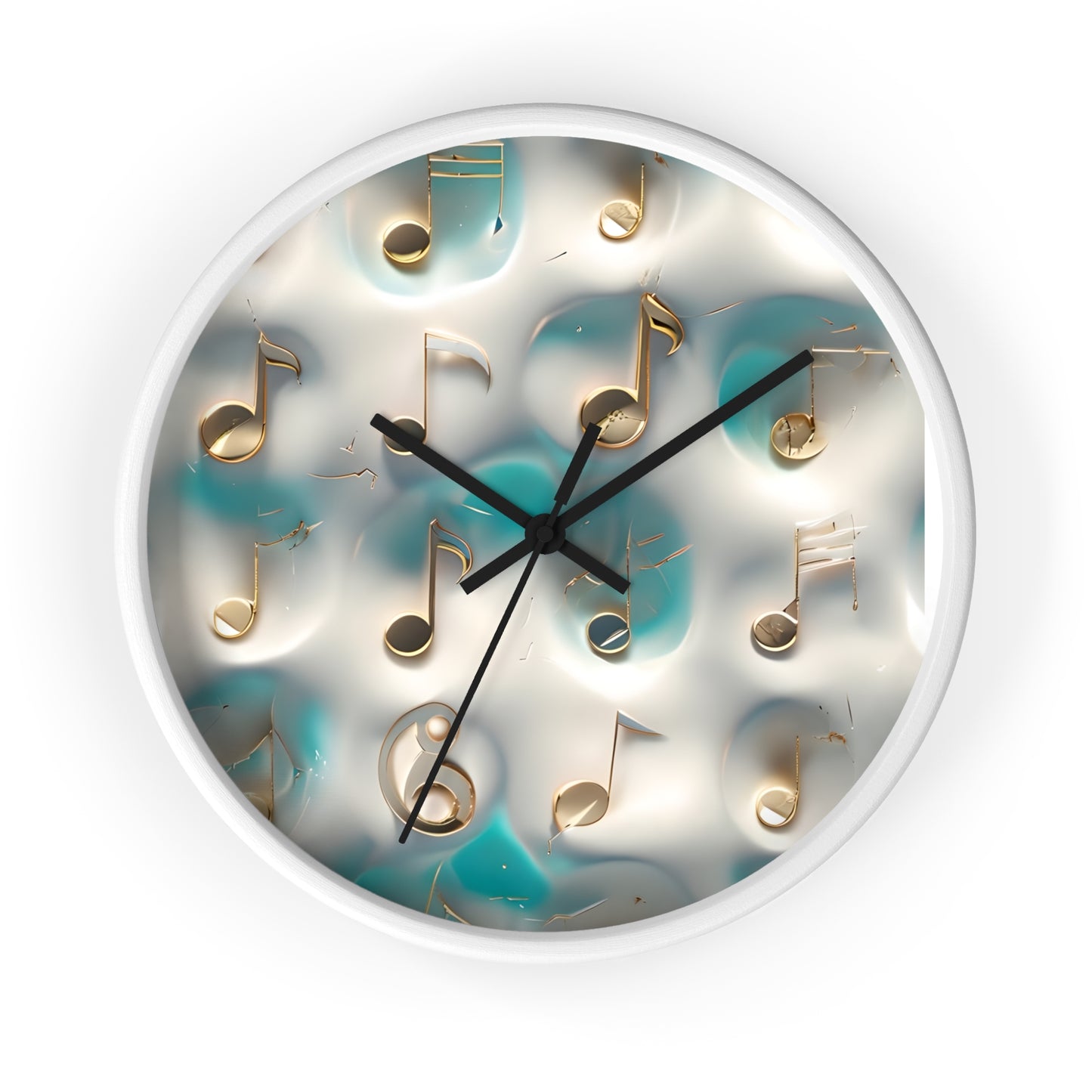 Musical Notes Wall Clock - Home Decor for Music Lovers, Gift for Musicians