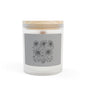 Frosted Glass Candle — Hand-Drawn Floral Bouquet Scented Candle (11 oz)