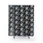 Geometric Pattern Shower Curtain for Modern Bathrooms, Chic Shower Decor, Black and White Bath Accessory, Stylish Home Upgrade