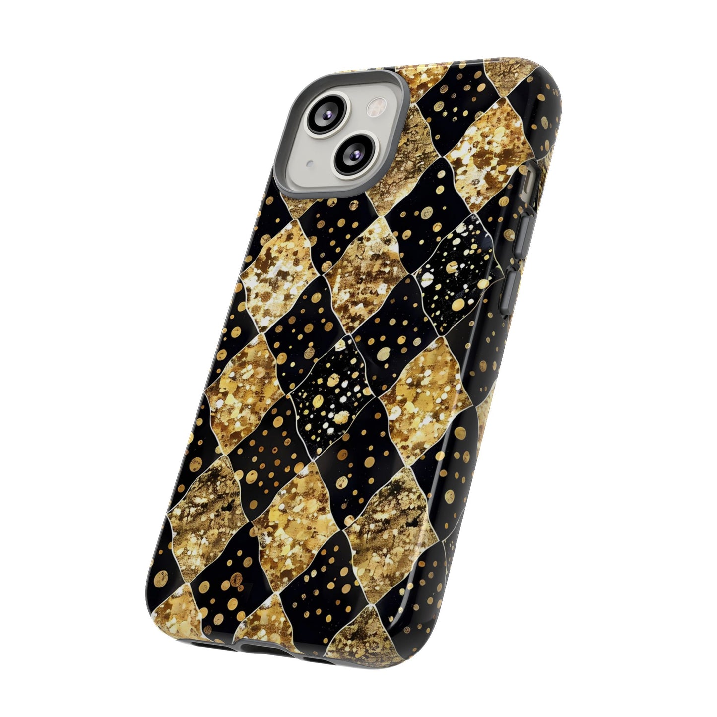 Elegant Gold & Black Phone Case for Tough Protection