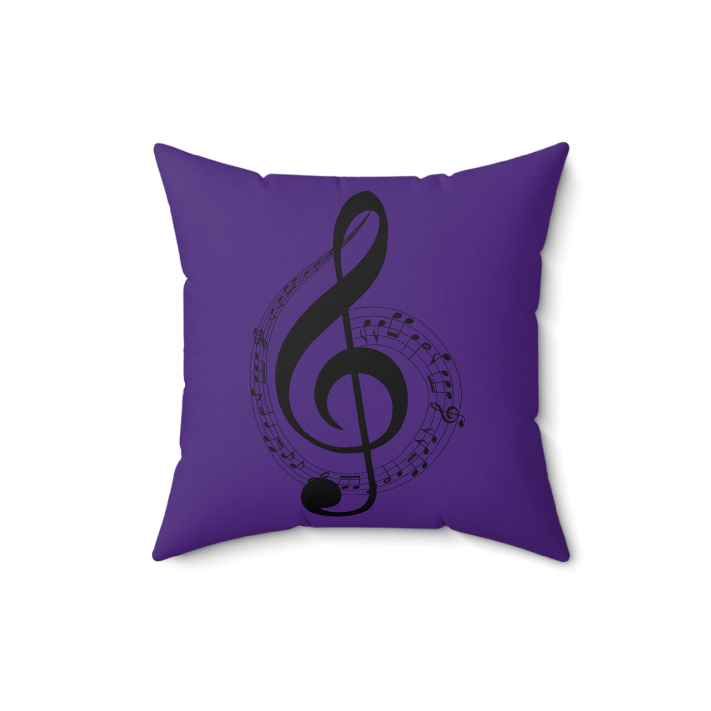 Musical Note Pillow | Purple Treble Clef Cushion