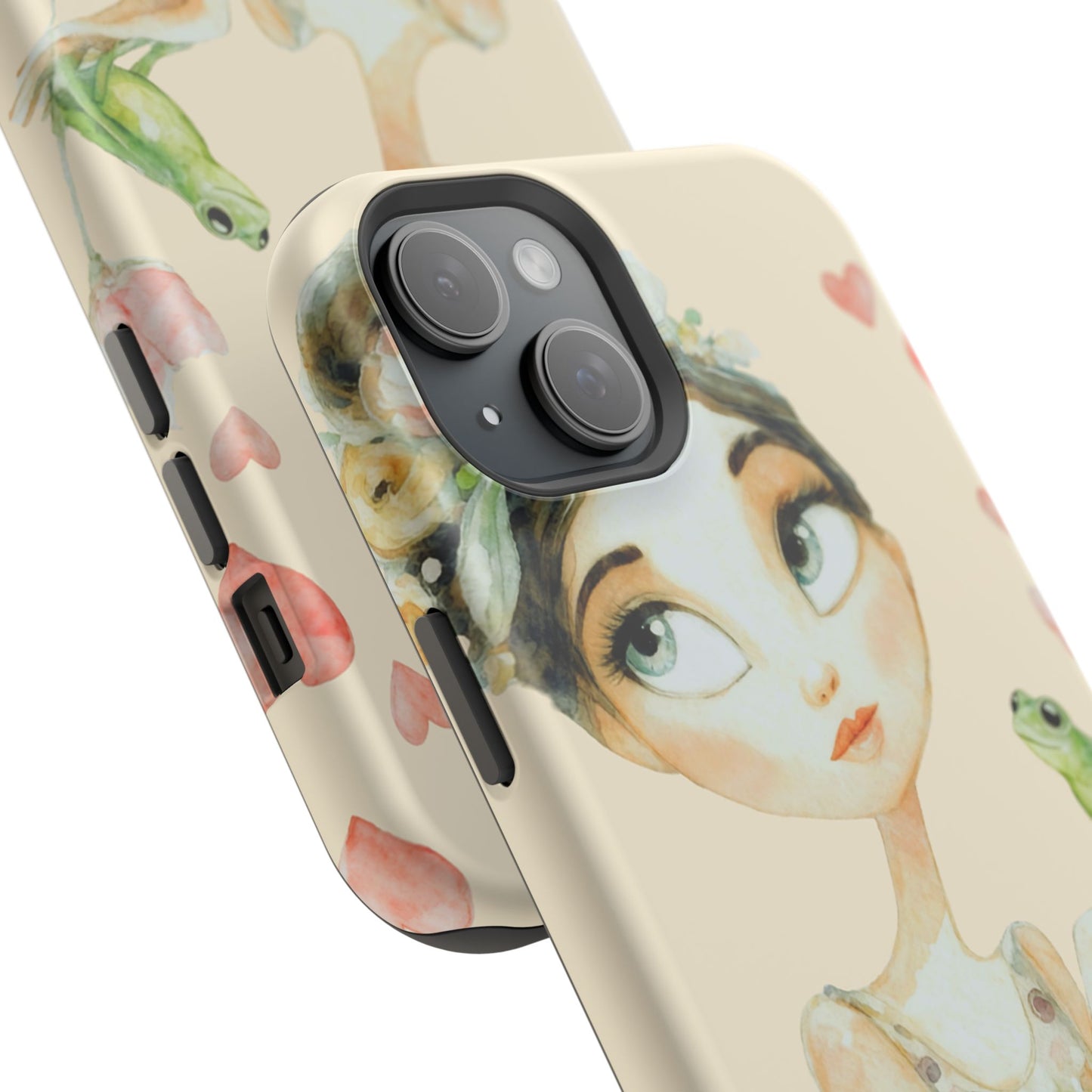 Whimsical Girl with Frog Magnetic Impact Phone Case