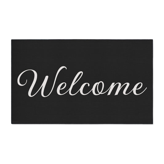 Welcome Heavy Duty Floor Mat — Durable Outdoor/Indoor Doormat with Elegant Script