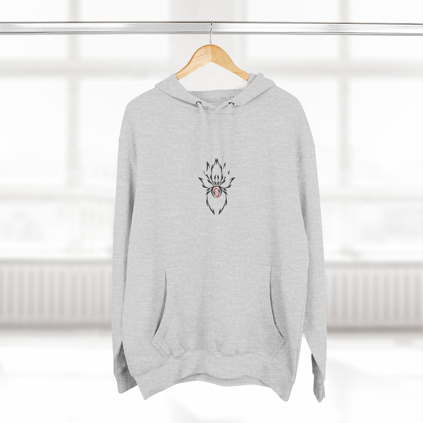 Cozy Spider Fleece Hoodie - Spooky Fashion, Unisex Casual Wear, Halloween Gift, Fall Fashion, Comfortable Layering