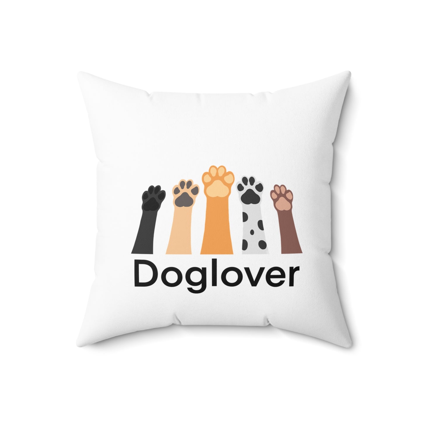 Doglover Paw Print Decorative Pillow — Cute Dog Rescue Gift