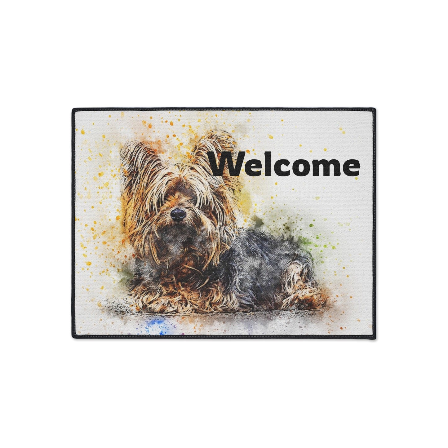 Yorkshire Terrier Welcome Floor Mat — Heavy Duty Non-Slip Doormat