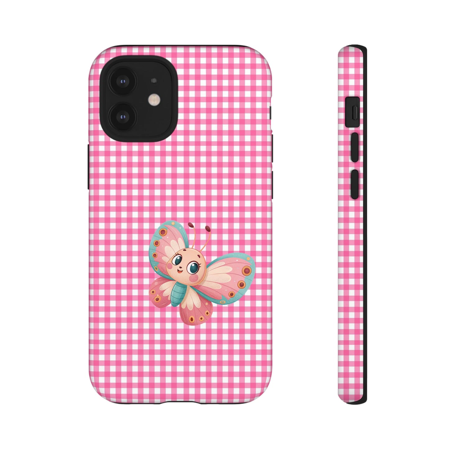 Cute Butterfly Phone Case, Tough Cases, Floral Phone Accessory, Gift for Her, Spring Fashion, Kids' Birthday Present, Pastel Aesthetic