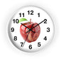 Whimsical Apple Wall Clock, Fun Kids Decor, Nursery Wall Accent, Tick Tock, Gift for Children, Playful Home Decor, Educational Timer