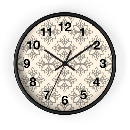 Elegant Floral Wall Clock - Home Decor, Modern Timepiece, Gift for Her, Office Decor, Living Room Accent