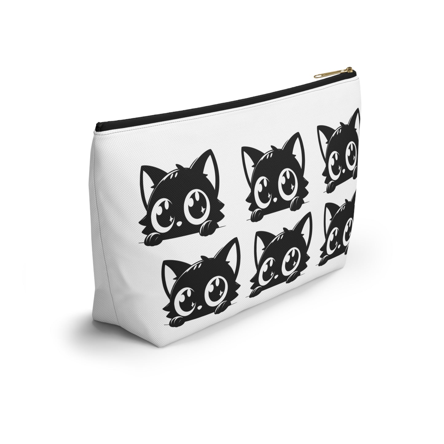 Cute Cat Accessory Pouch, Makeup Bag, Zipper Pouch, Gift for Cat Lovers, Organizer for School, Travel Essentials