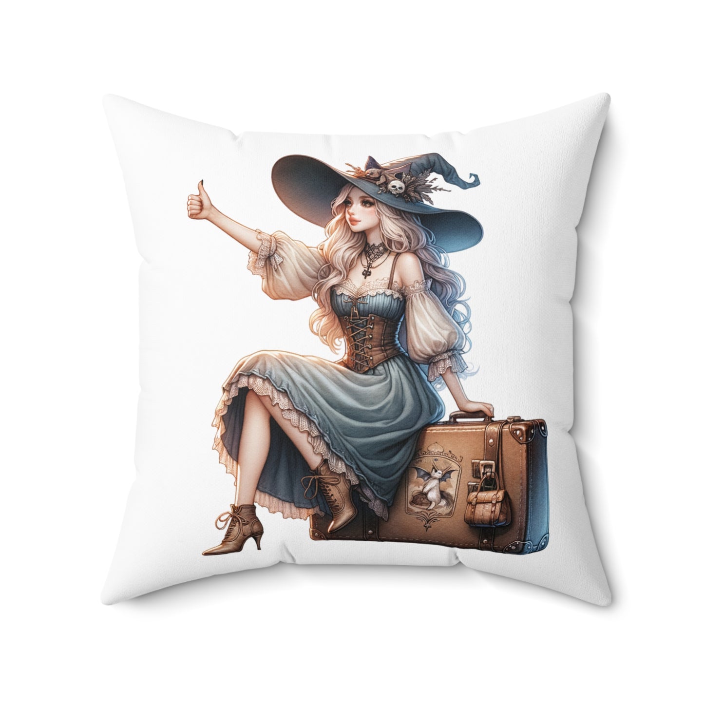 Whimsical Witch Decorative Pillow