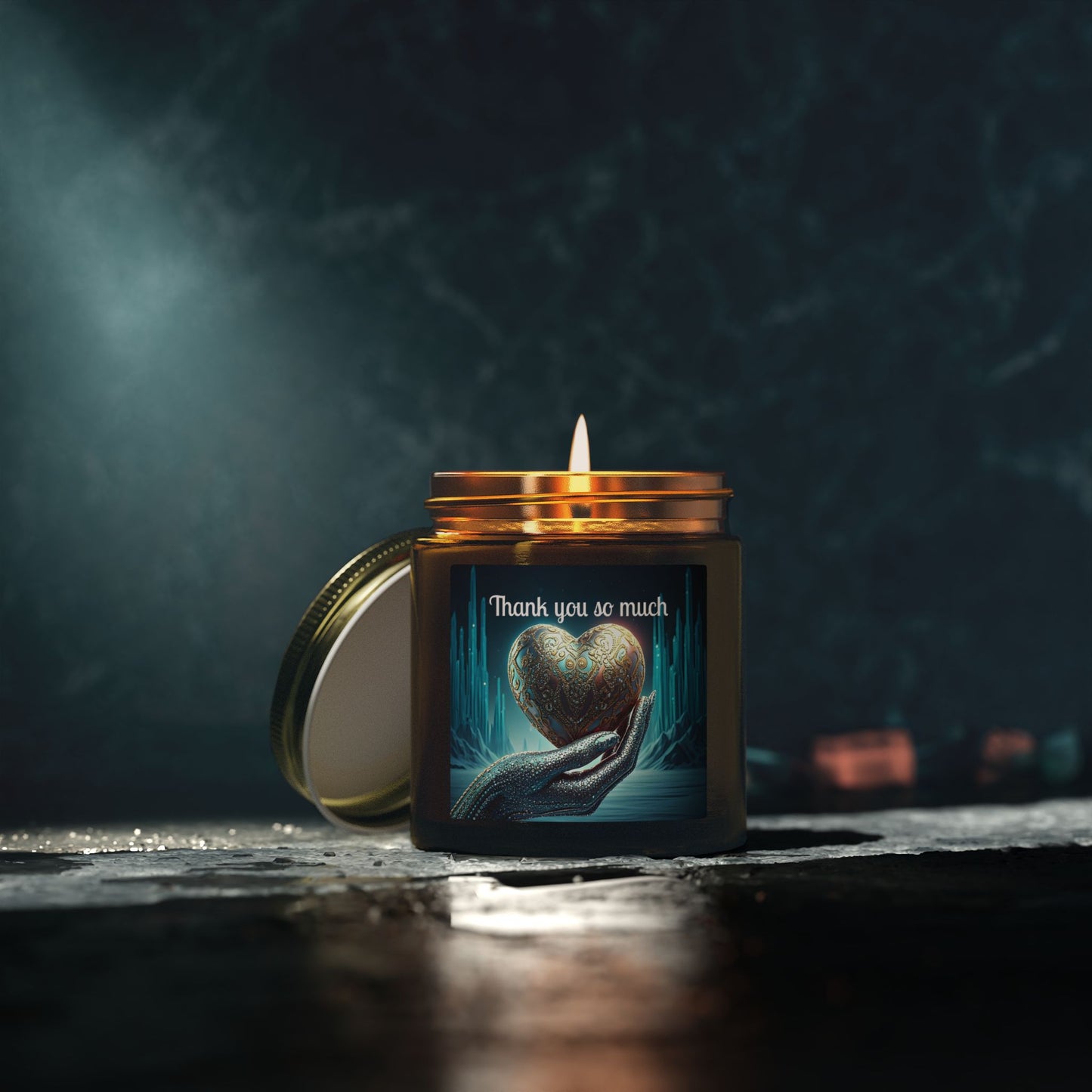 Thank You Candle — Coconut Apricot Scented Jar (4oz/9oz)