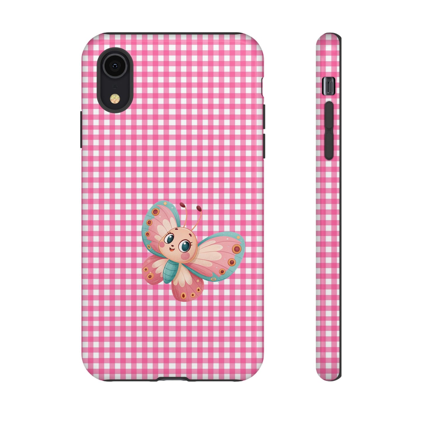 Cute Butterfly Phone Case, Tough Cases, Floral Phone Accessory, Gift for Her, Spring Fashion, Kids' Birthday Present, Pastel Aesthetic
