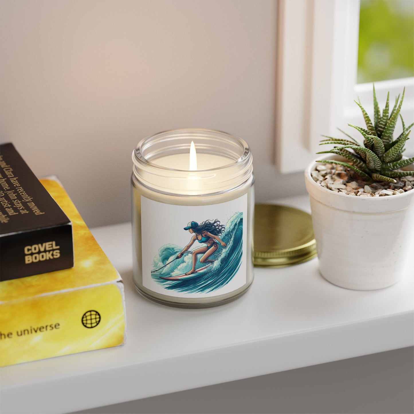 Scented Candles, Coconut Apricot Wax (4oz, 9oz) - Surfer