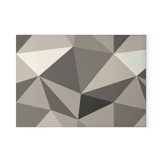 Stylish Glass Cutting Board, Geometric Kitchen Decor, Modern Gift for Chefs, Housewarming, Wedding, Functional Art