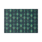 Teal Retro Geometric Glass Cutting Board