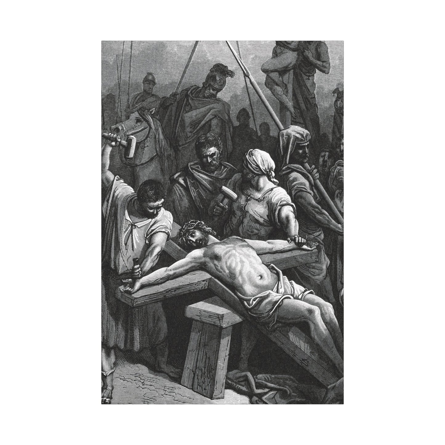 Crucifixion Art Matte Canvas Print – Stretched Religious Wall Decor