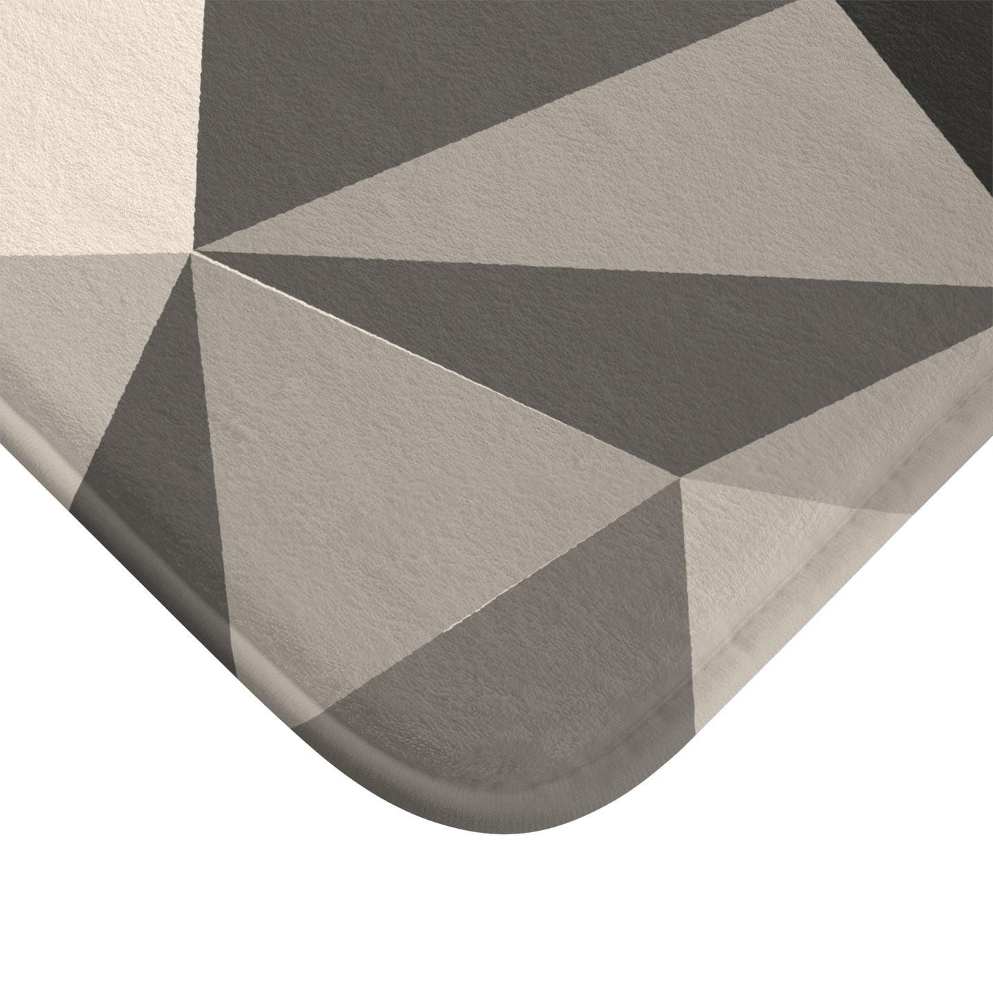 Geometric Gray Bath Mat - Modern Bathroom Decor, Stylish Rug for Home, Non-Slip Floor Mat, Housewarming Gift, Minimalist Design