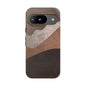 Abstract Earthtone Phone Case — Brown Layered Rugged Tough Case